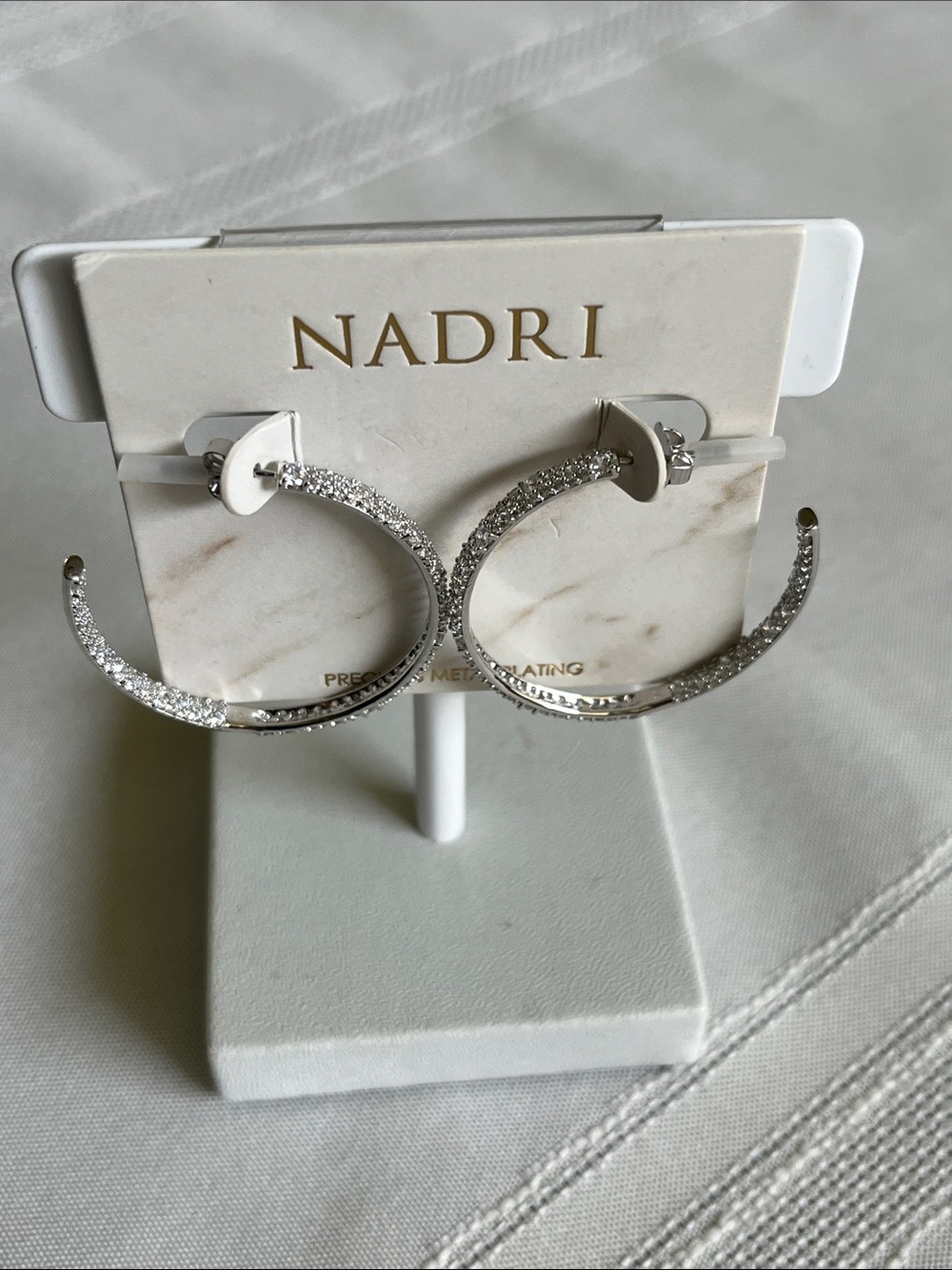 Nadri Lima Pavé Hoop Earrings, New